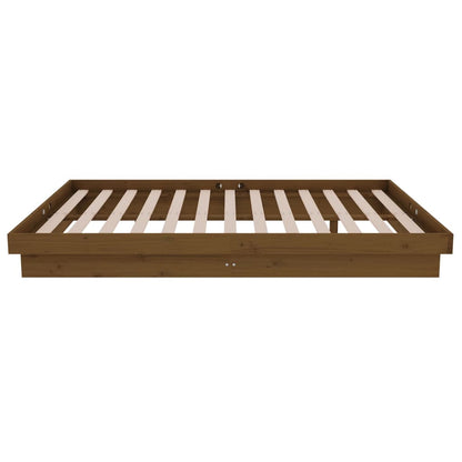Bedframe Massief Hout Honingbruin 120X190 Cm 4Ft Small Double