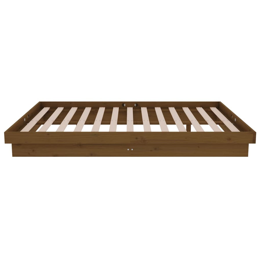 Bedframe Massief Hout Honingbruin 120X190 Cm 4Ft Small Double