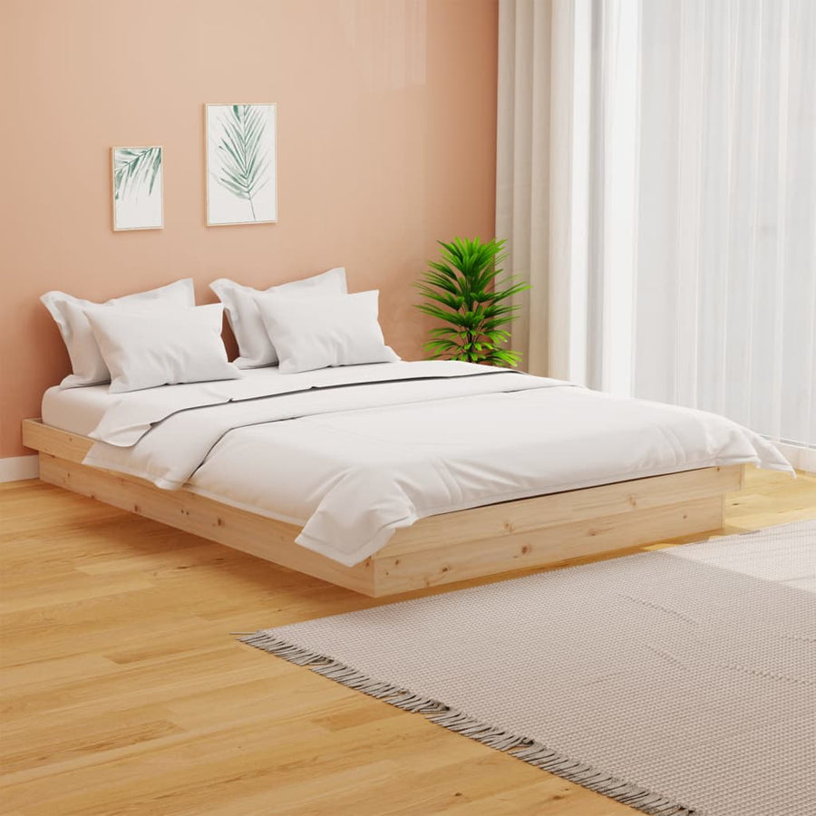Bedframe Massief Hout 135X190 Cm Double