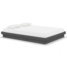 Bedframe Massief Hout Grijs 135X190 Cm 4Ft6 Double