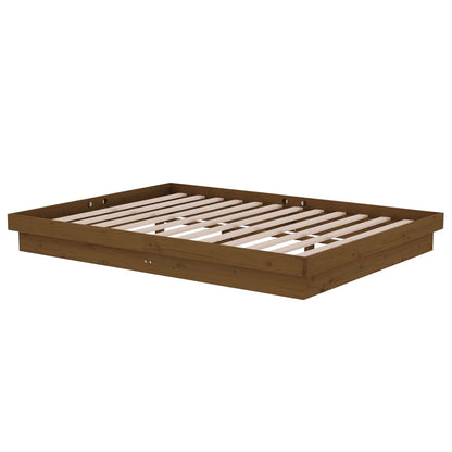 Bedframe Massief Hout Honingbruin 135X190 Cm 4Ft6 Double
