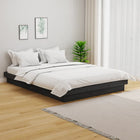 Bed frame solid wood grey 140x190 cm