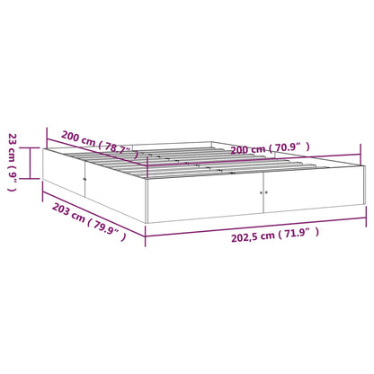 Bedframe Massief Hout 200X200 Cm