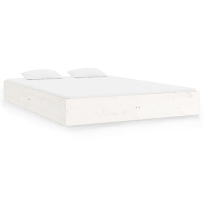 Bedframe Massief Hout Wit 200X200 Cm