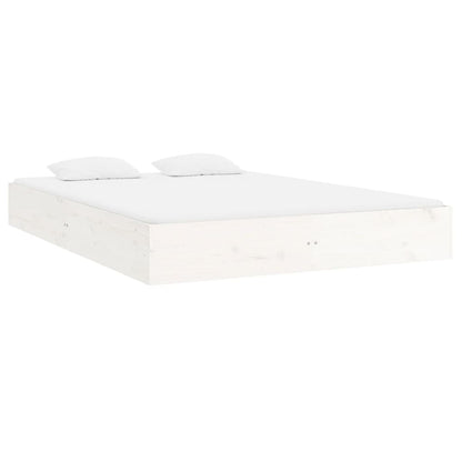 Bedframe Massief Hout Wit 200X200 Cm