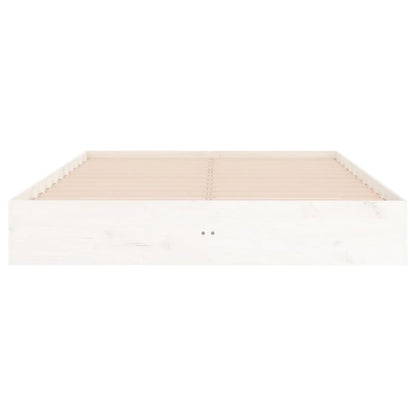 Bedframe Massief Hout Wit 200X200 Cm