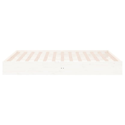 Bedframe Massief Hout Wit 200X200 Cm