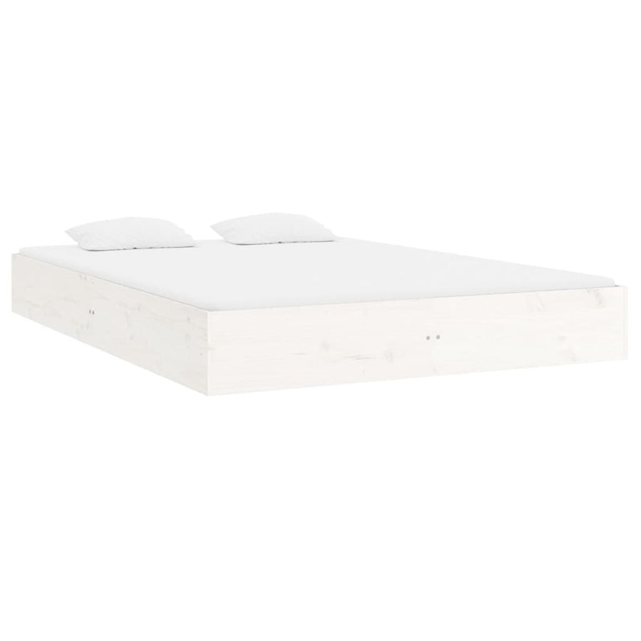 Bedframe Massief Hout Wit 180X200 Cm 6Ft Super King