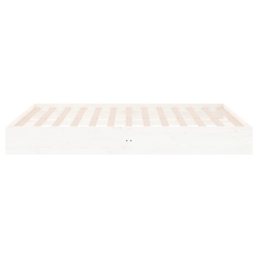 Bedframe Massief Hout Wit 180X200 Cm 6Ft Super King