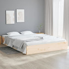 Bedframe Massief Hout 160 x 200 cm Naturel