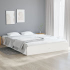 Bedframe massief grenenhout wit 140x200 cm