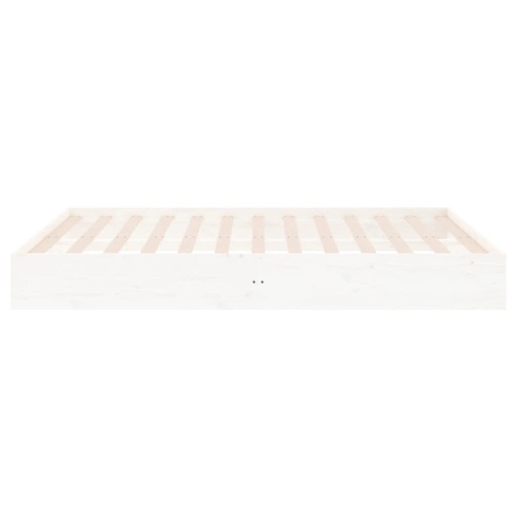 Bedframe Massief Hout Wit 120X200 Cm