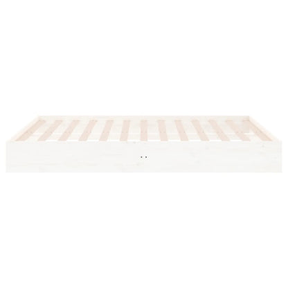 Bedframe Massief Hout Wit 120X200 Cm