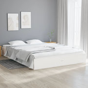 Bed frame solid wood white 120x200 cm