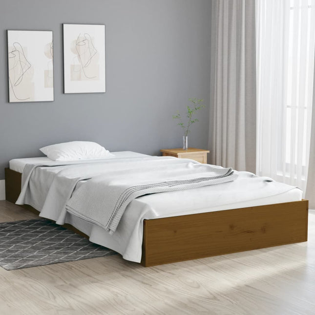 Bedframe Massief Hout Honingbruin 100X200 Cm