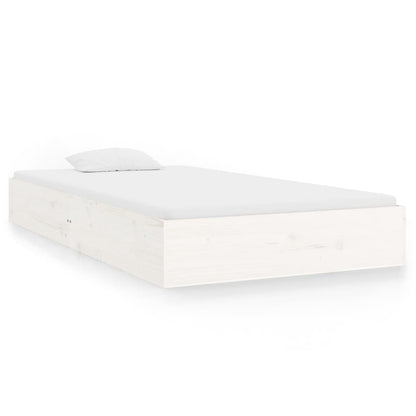 Bedframe Massief Hout Wit 90X200 Cm