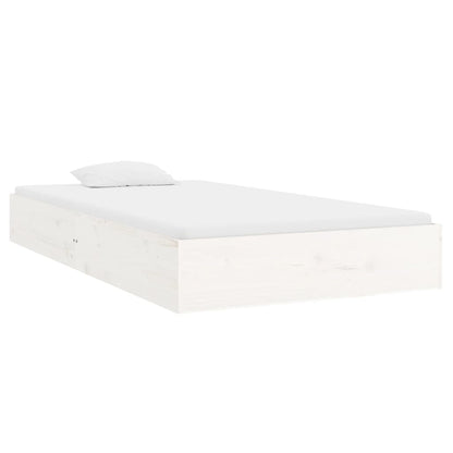 Bedframe Massief Hout Wit 90X200 Cm