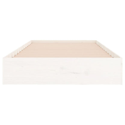 Bedframe Massief Hout Wit 90X200 Cm
