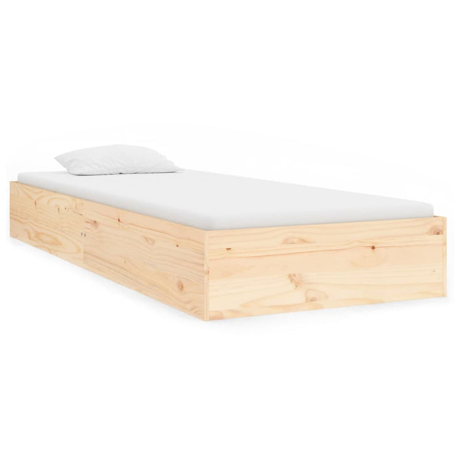 Bedframe Massief Hout 75X190 Cm Small Single