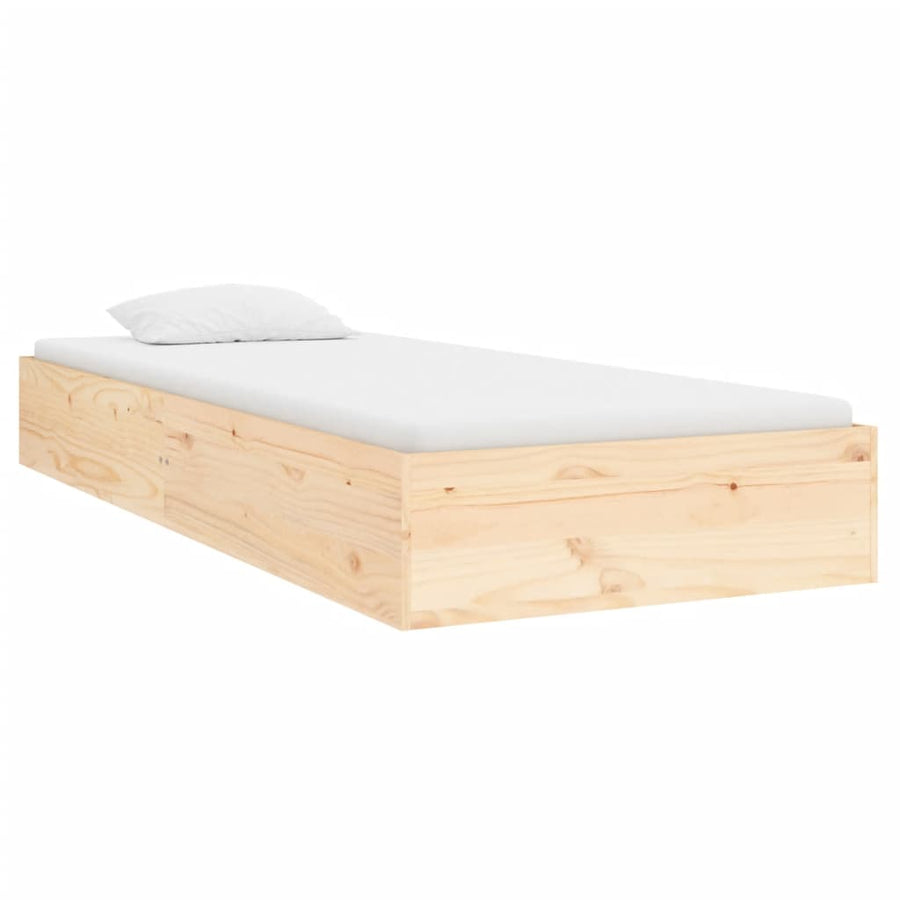 Bedframe Massief Hout 75X190 Cm Small Single
