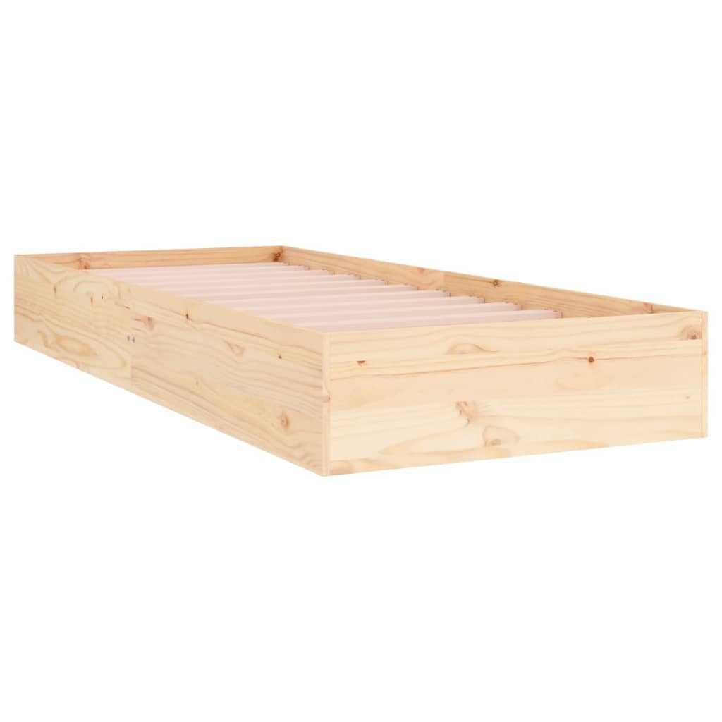 Bedframe Massief Hout 75X190 Cm Small Single