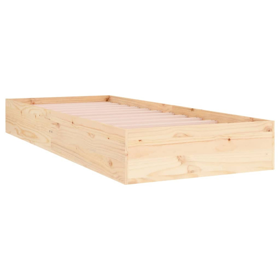 Bedframe Massief Hout 75X190 Cm Small Single