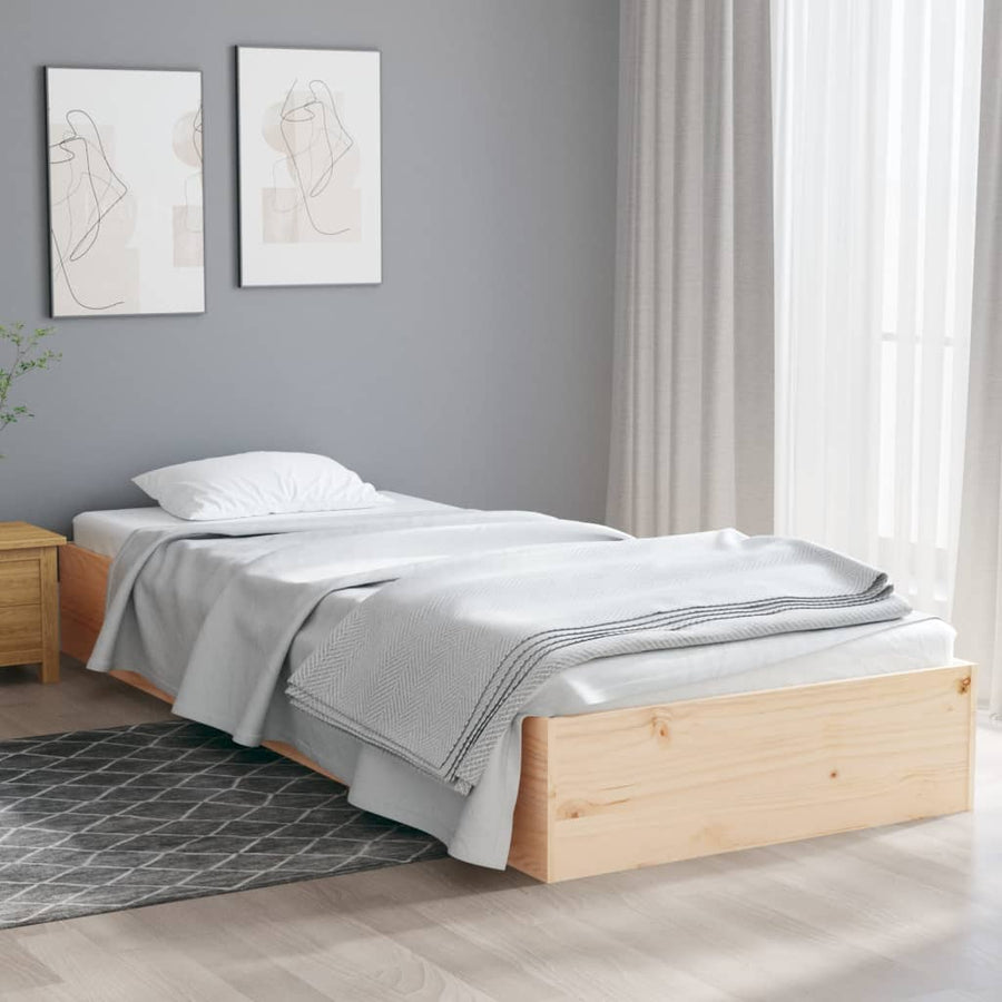 Bedframe Massief Hout 75X190 Cm Small Single