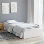 Bedframe massief grenenhout wit 75x190 cm