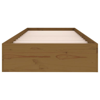 Bedframe Massief Hout Honingbruin 75X190 Cm 2Ft6 Small Single