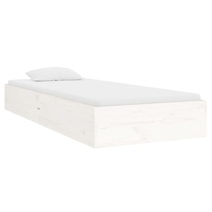 Bedframe Massief Hout Wit 90X190 Cm 3Ft Single