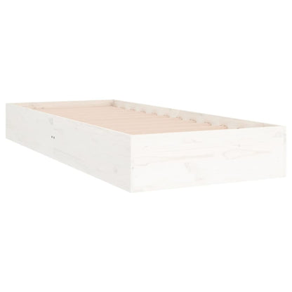 Bedframe Massief Hout Wit 90X190 Cm 3Ft Single
