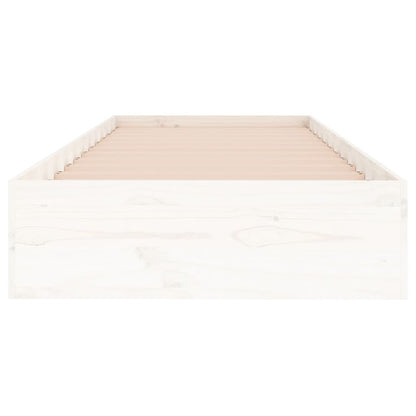 Bedframe Massief Hout Wit 90X190 Cm 3Ft Single