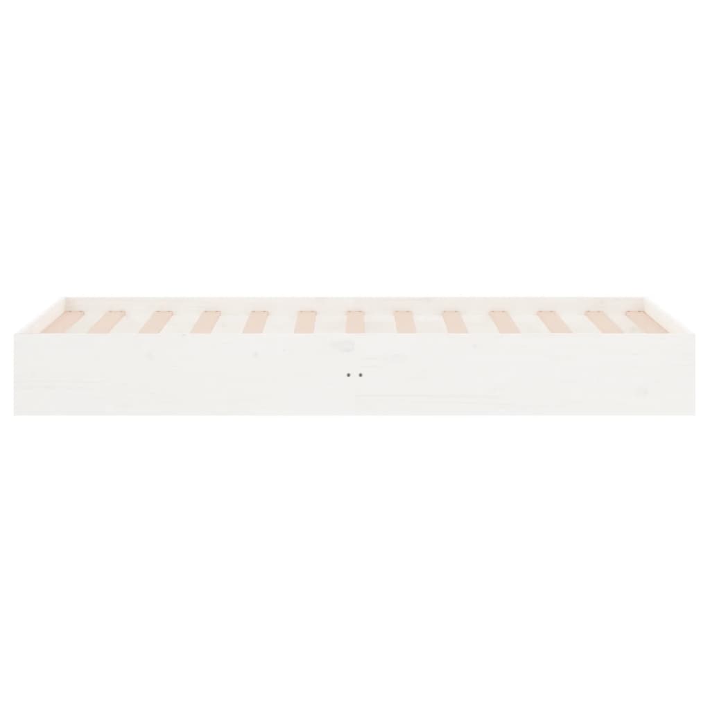 Bedframe Massief Hout Wit 90X190 Cm 3Ft Single