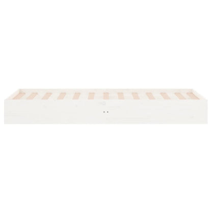 Bedframe Massief Hout Wit 90X190 Cm 3Ft Single