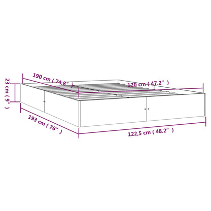 Bedframe Massief Hout 120X190 Cm Small Double