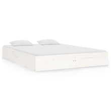 Bedframe Massief Hout Wit 120X190 Cm 4Ft Small Double