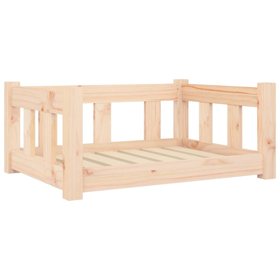 Hondenmand 65,5X50,5X28 Cm Massief Grenenhout 65.5 x 50.5 x 28 cm Naturel