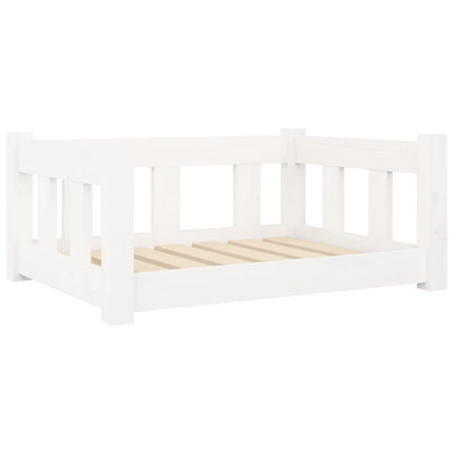 Hondenmand 65,5X50,5X28 Cm Massief Grenenhout 65.5 x 50.5 x 28 cm Wit