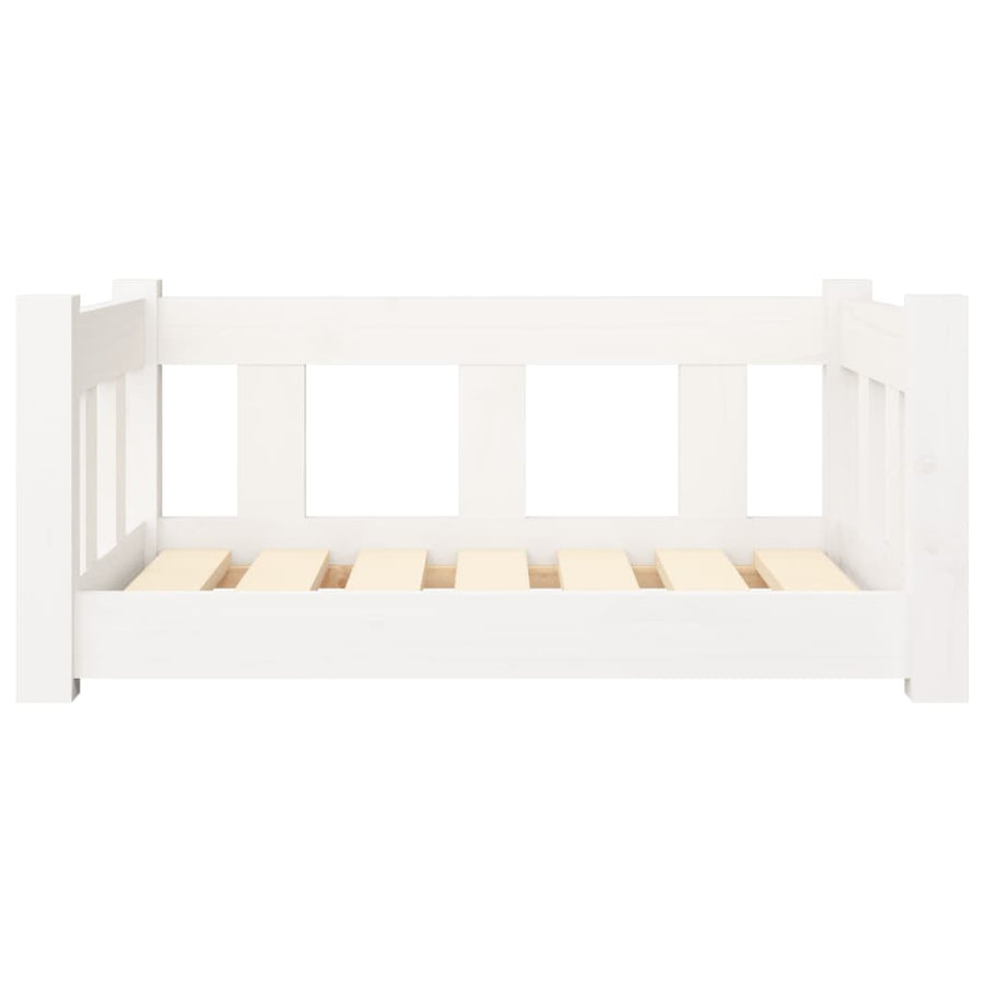 Hondenmand 65,5X50,5X28 Cm Massief Grenenhout 65.5 x 50.5 x 28 cm Wit