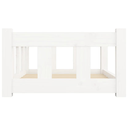 Hondenmand 65,5X50,5X28 Cm Massief Grenenhout 65.5 x 50.5 x 28 cm Wit