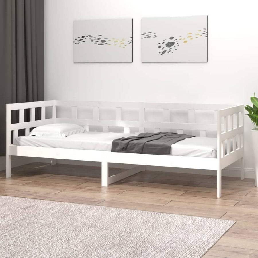 Slaapbank Massief Grenenhout Wit 90X200 Cm