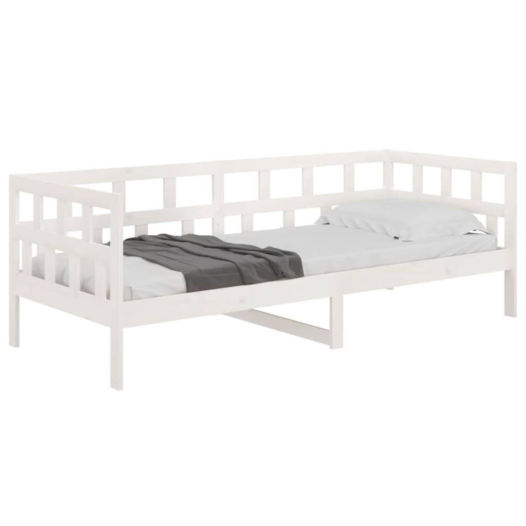 Slaapbank Massief Grenenhout Wit 80X200 Cm
