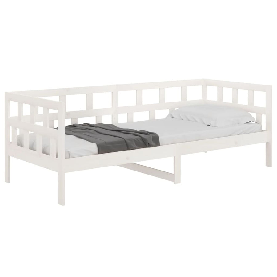 Slaapbank Massief Grenenhout Wit 80X200 Cm