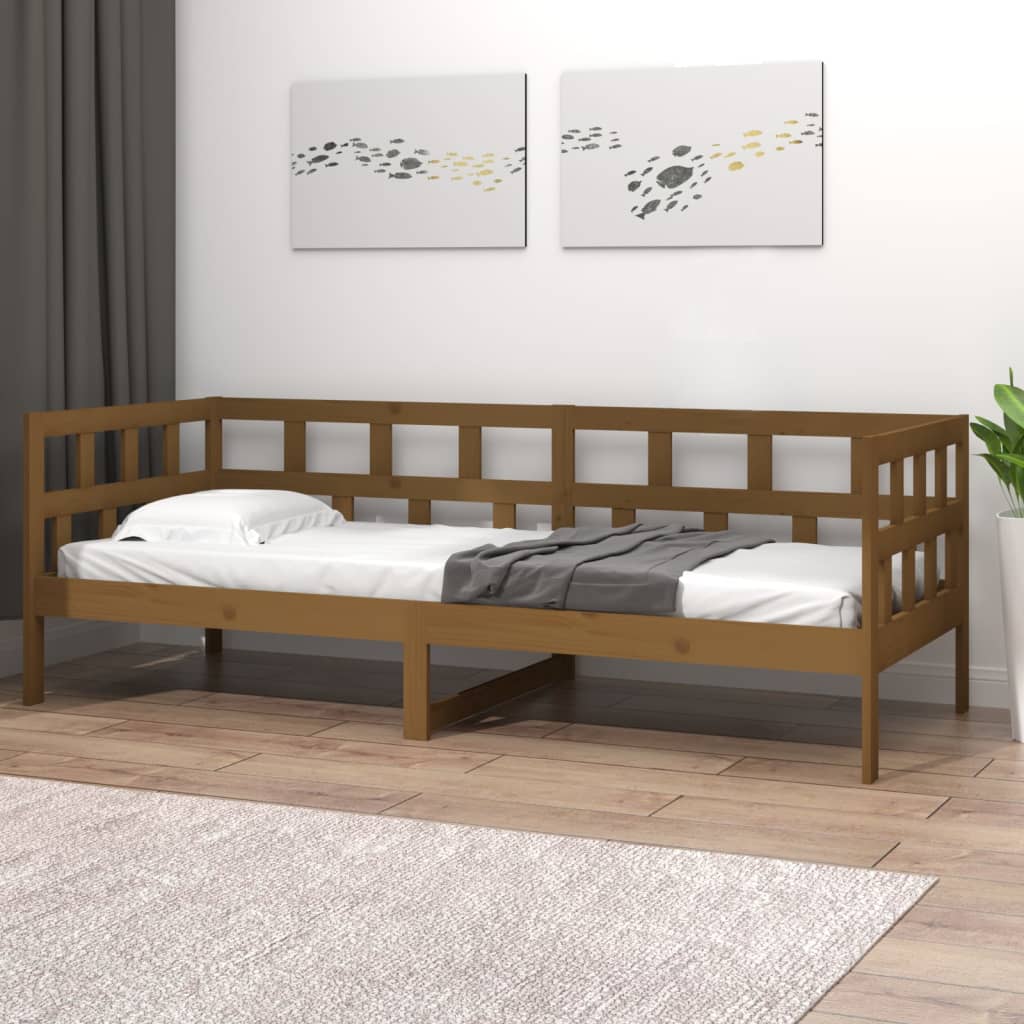 Slaapbank Massief Grenenhout Honingbruin 80X200 Cm