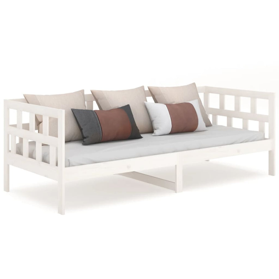 Slaapbank Massief Grenenhout Wit 90X190 Cm