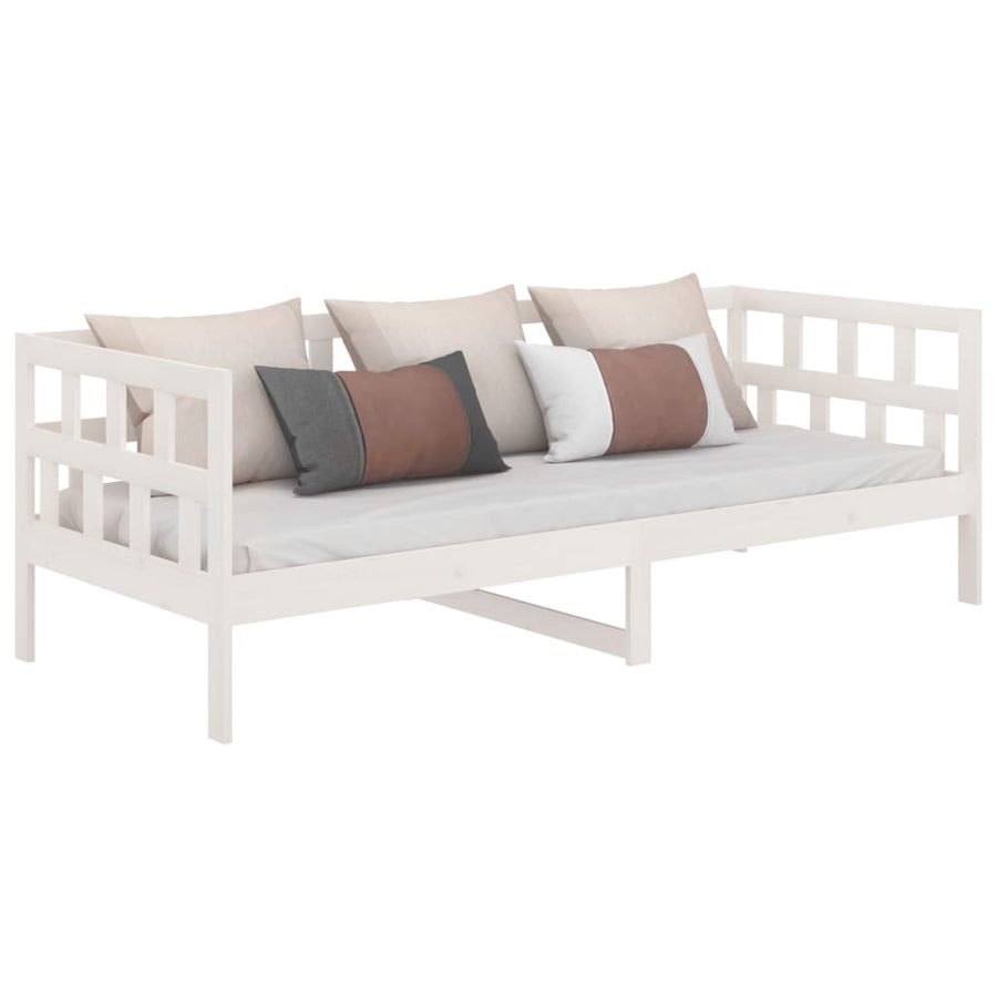 Slaapbank Massief Grenenhout Wit 90X190 Cm
