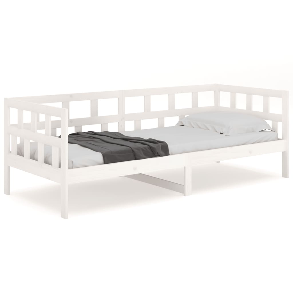 Slaapbank Massief Grenenhout Wit 90X190 Cm