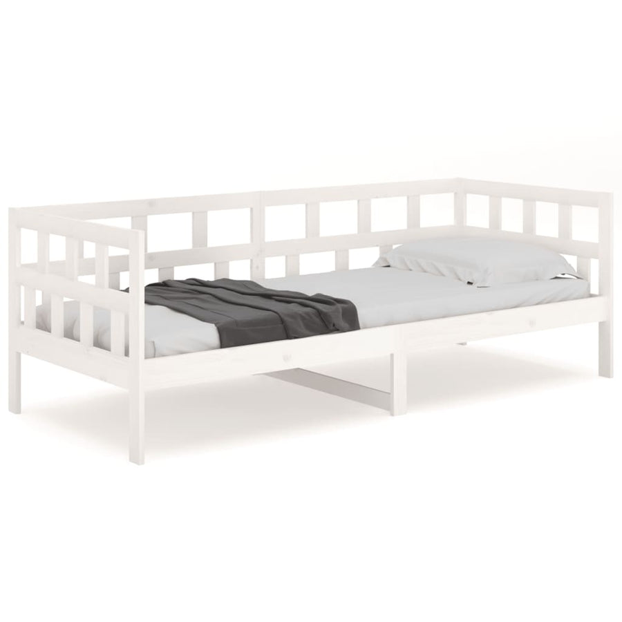 Slaapbank Massief Grenenhout Wit 90X190 Cm