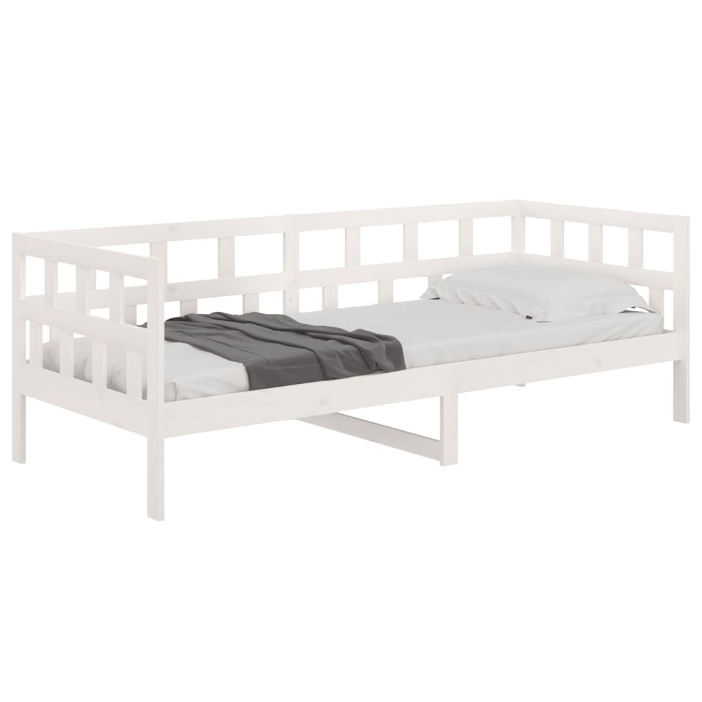 Slaapbank Massief Grenenhout Wit 90X190 Cm