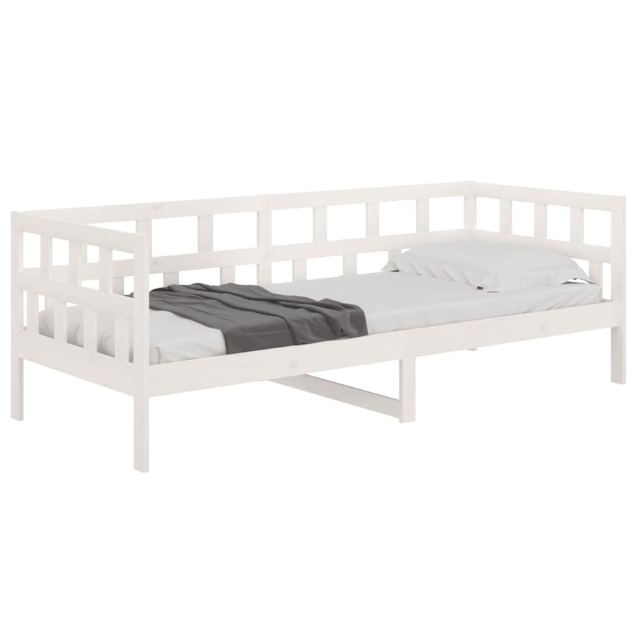 Slaapbank Massief Grenenhout Wit 90X190 Cm